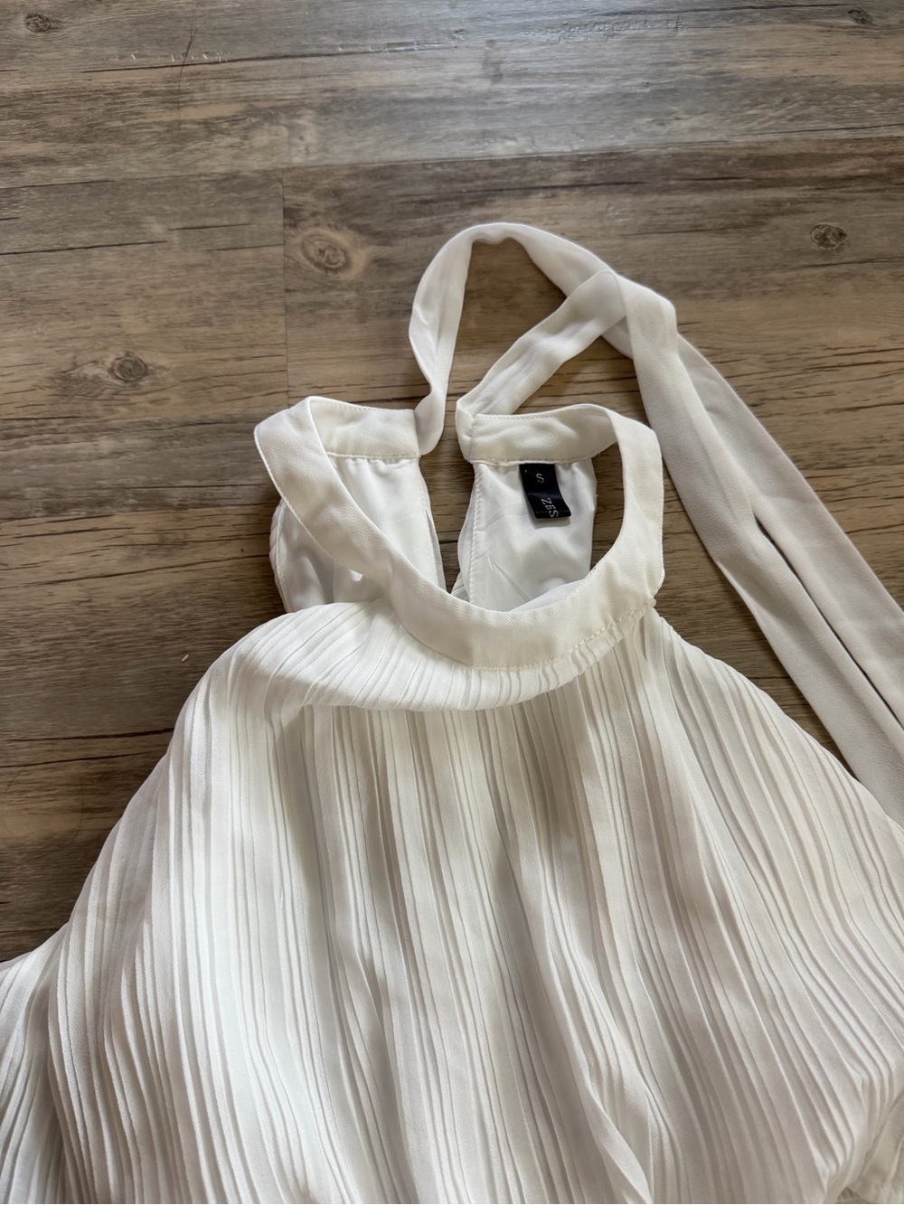 Ruffle Pleated Tiered Layered Chiffon Flowy Swing Long Midi Dress in White - Picture 6 of 15